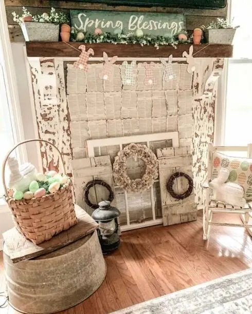 Spring Fireplace Mantel