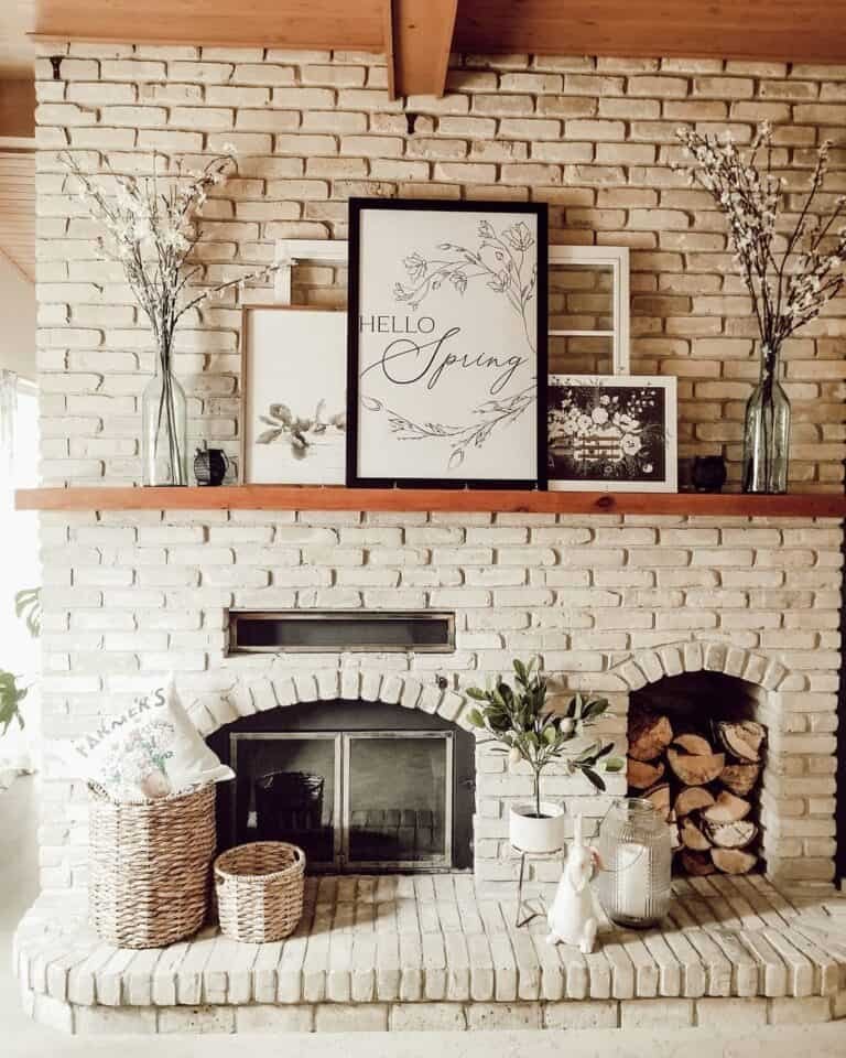 Spring Mantel Styling