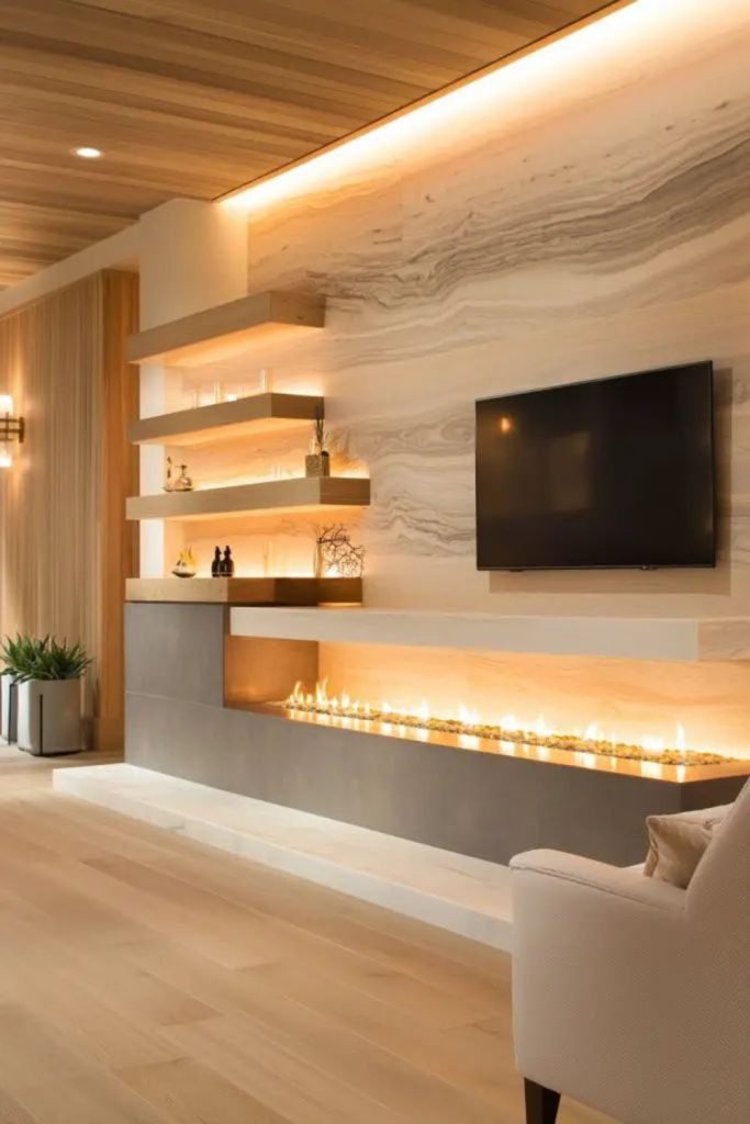 Staggered Wall Shelves