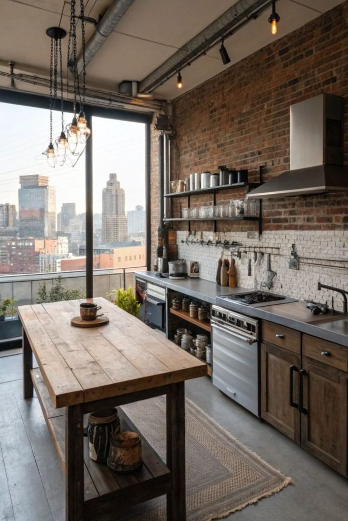 Steel Brick Kitchen
