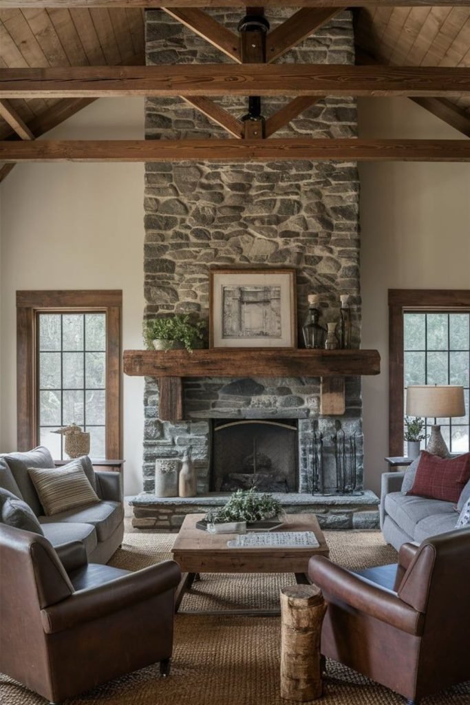 Stone Fireplace Focus