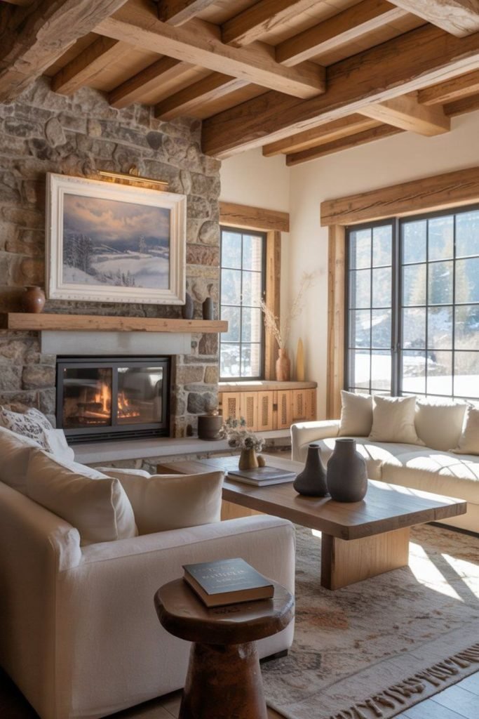 Stone Fireplace Room