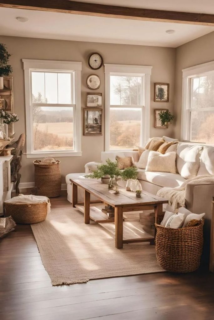Sunlit Farmhouse Space