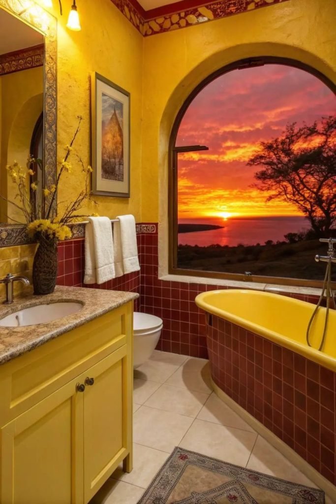 Sunlit Sunflower Bathroom