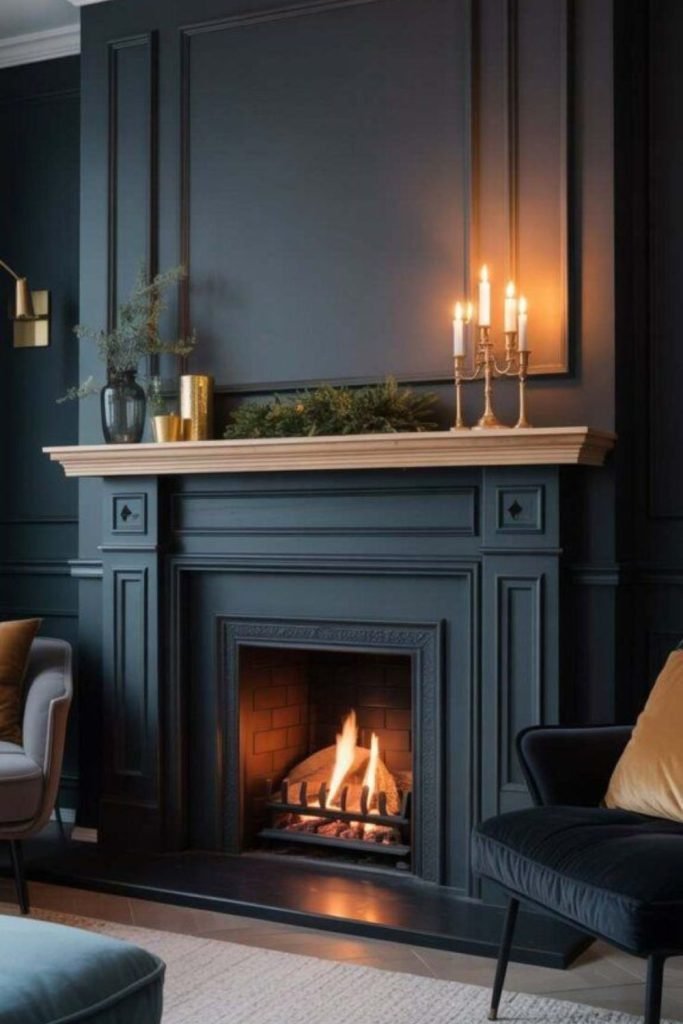 Velvet Fireplace Room