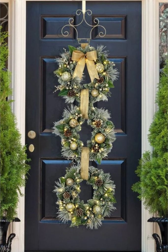 Vertical Triple Wreaths
