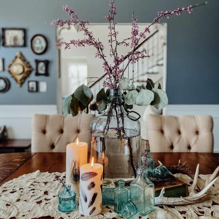 Vintage Glass Centerpieces