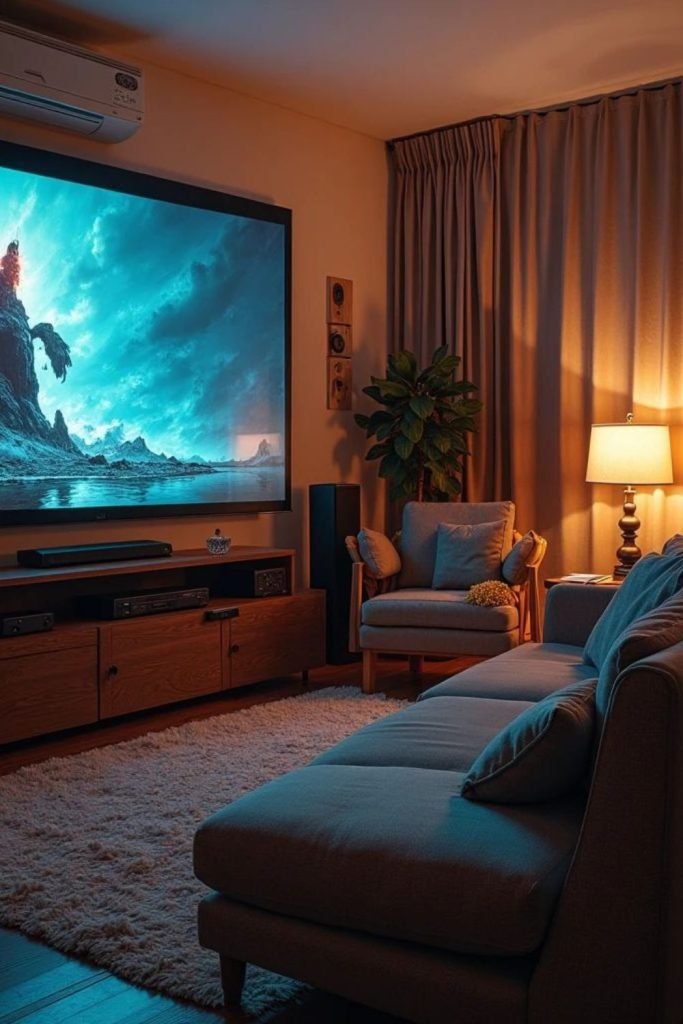 Wall-Mounted TV Setup