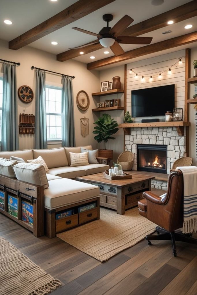 Weathered Wood Beams