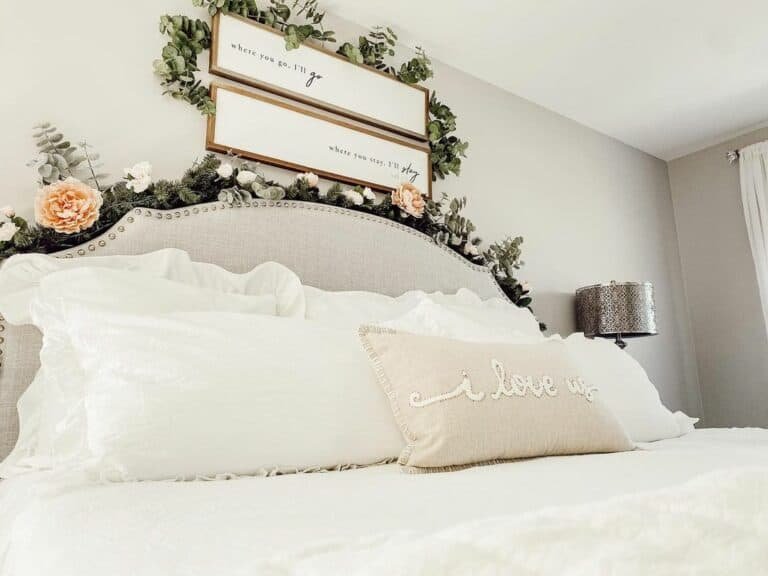 White Bedroom Garland