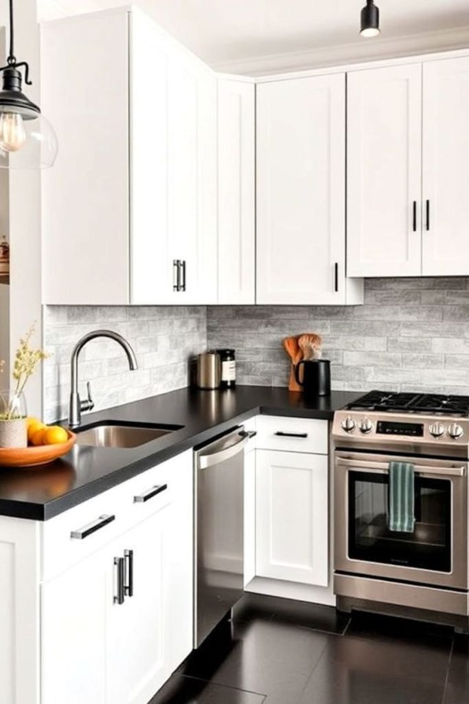 White Cabinets Stone Counters