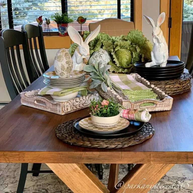 White Ceramic Rabbits