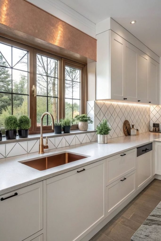 White Copper Kitchen