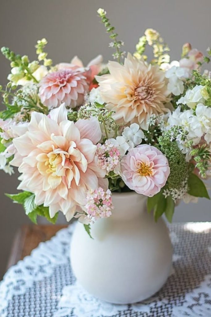 White Dahlia Arrangement