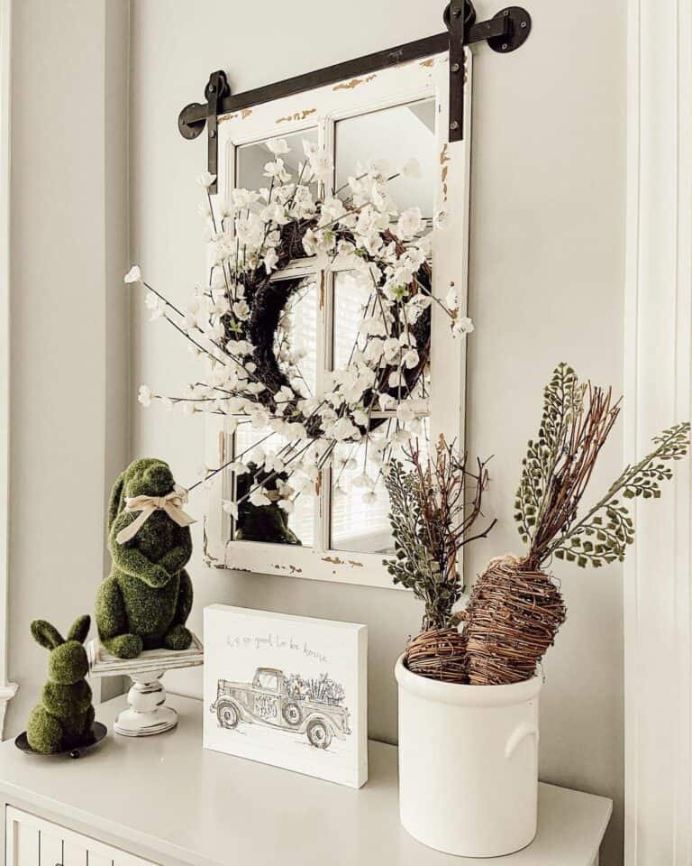 White Flower Wreath