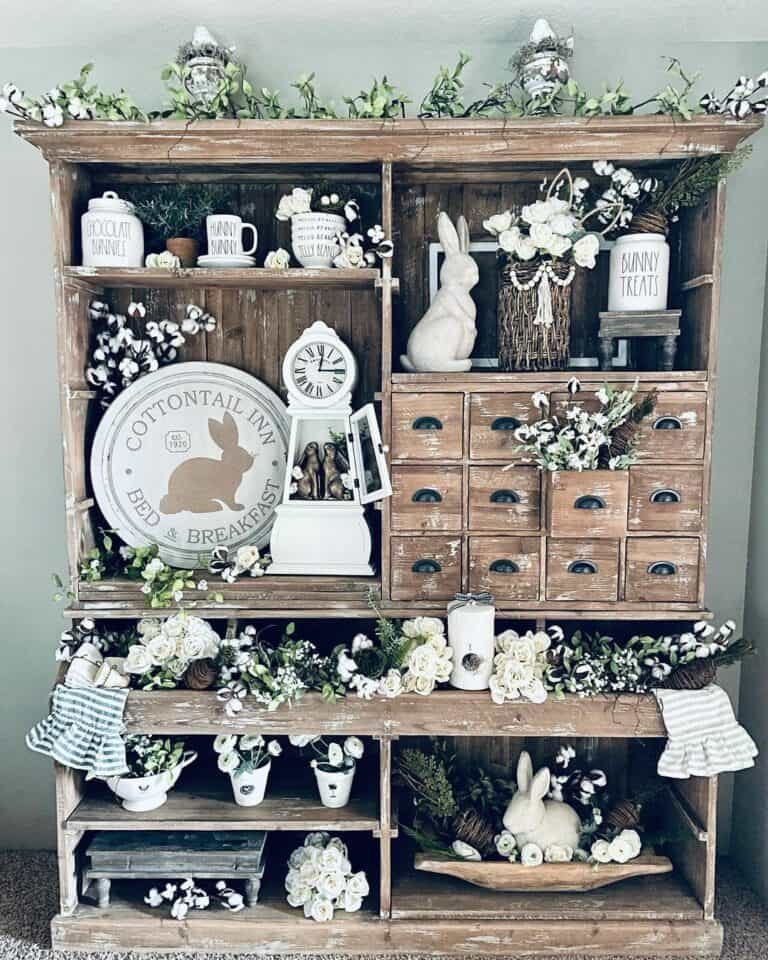White Hutch Display