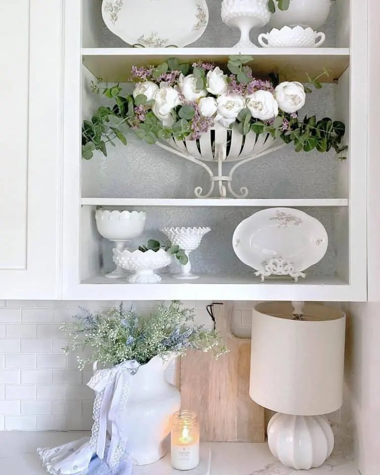 White Kitchen Shelves