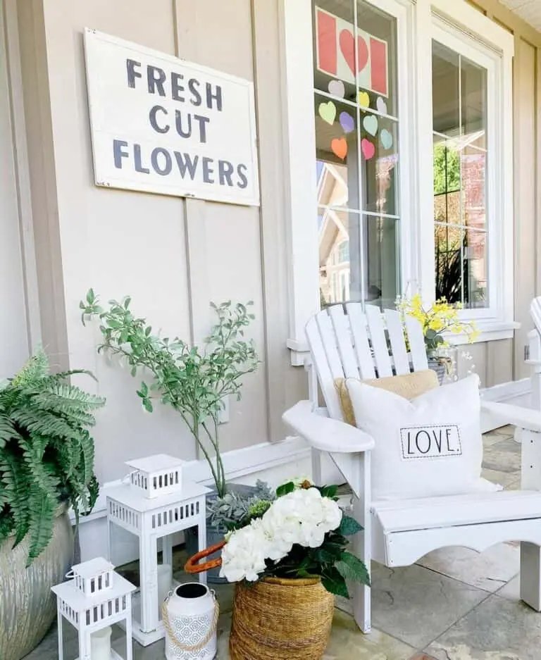 White Lantern Arrangements