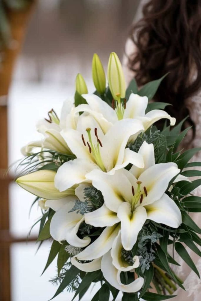 White Lily Arrangement