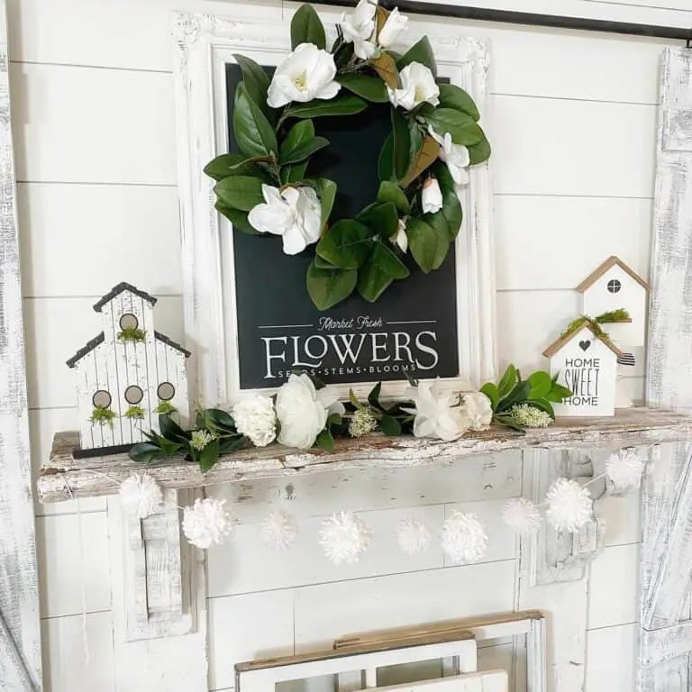 White Magnolia Mantel