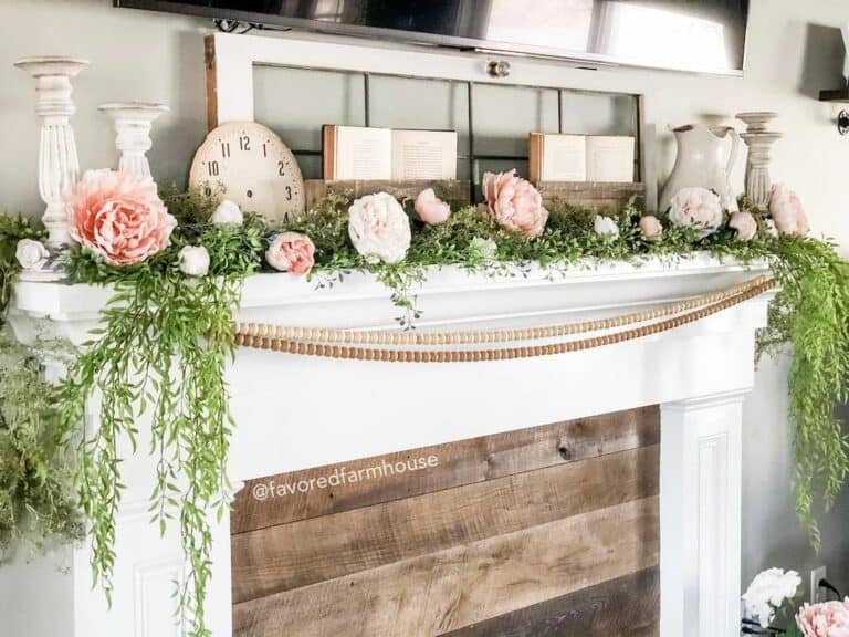 White Mantel Garland