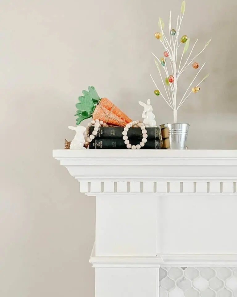 White Mantel Rabbits
