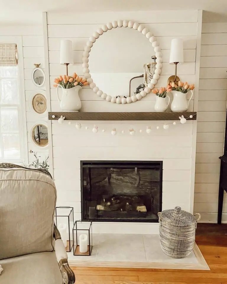 White Mantel Spring Display