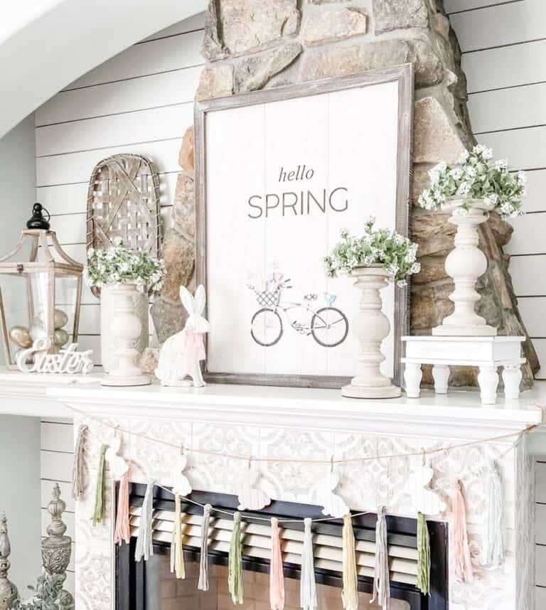 White Spring Mantel