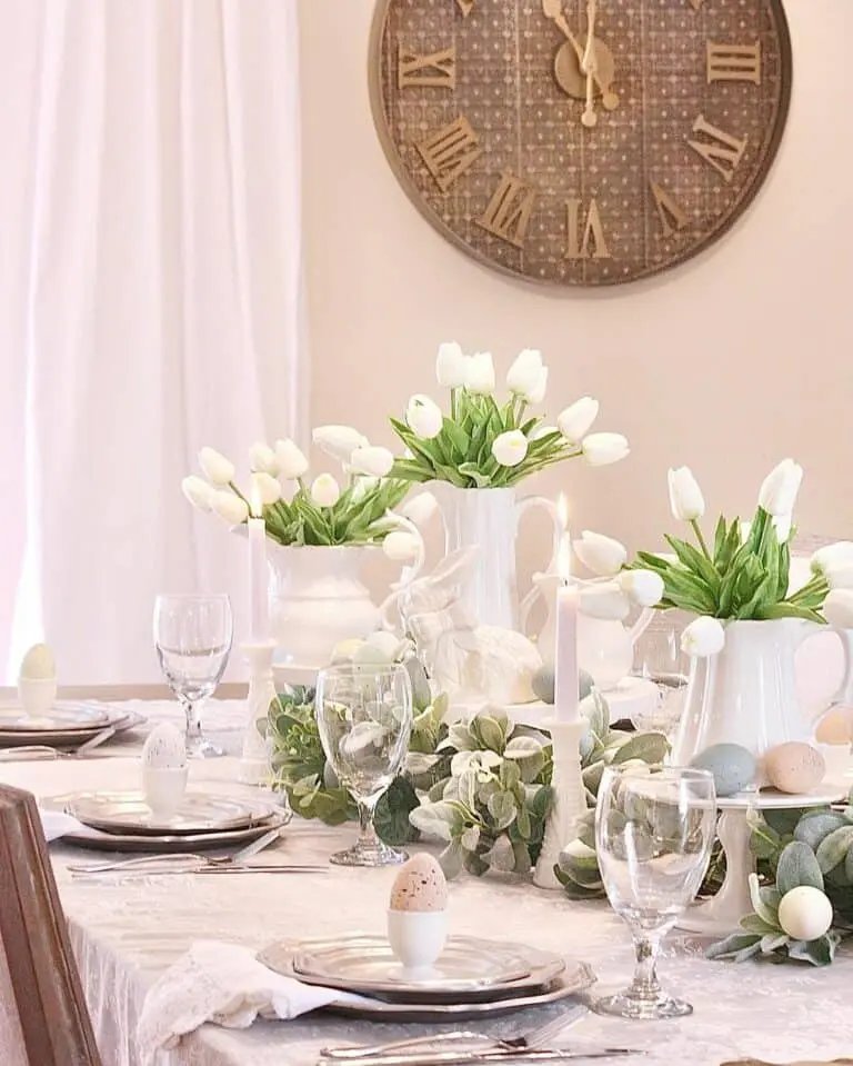 White Tulip Centerpiece