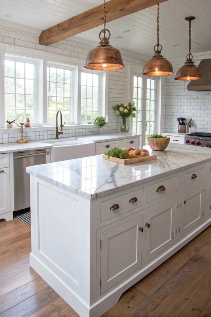 Whitewashed Cabinets