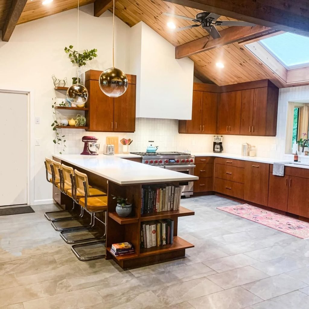 Wood and White Cabinets