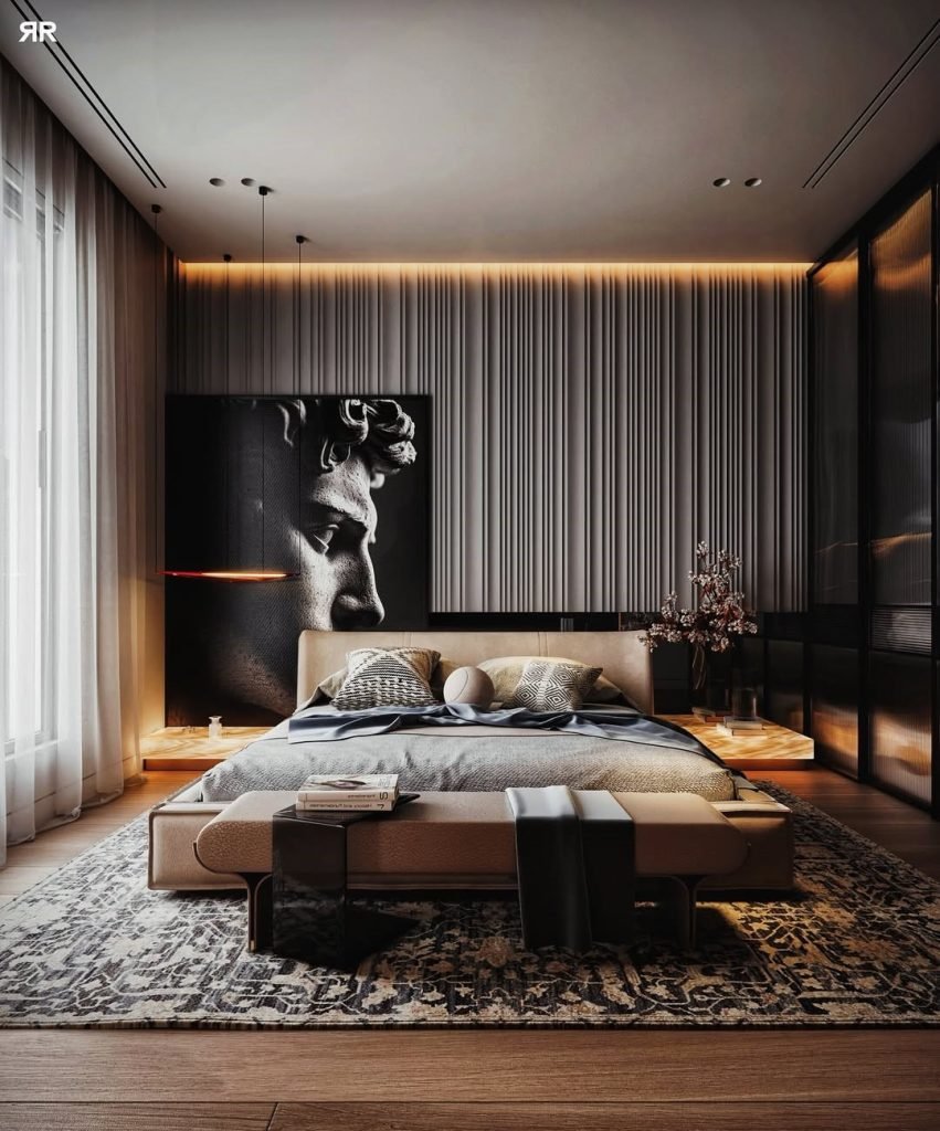 Wood Slab Portrait Wall