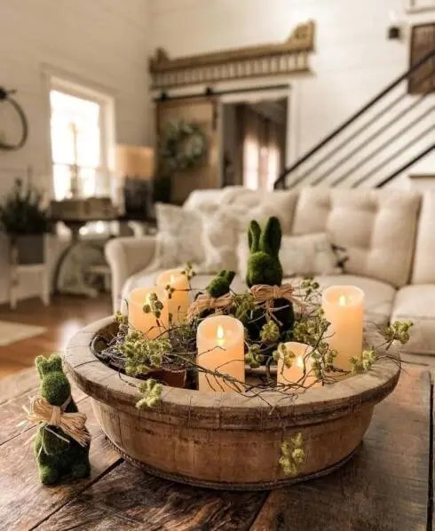 Wooden Bowl Centerpiece