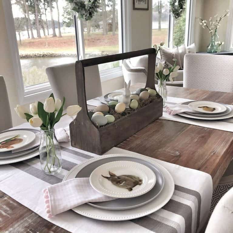 Wooden Toolbox Centerpiece