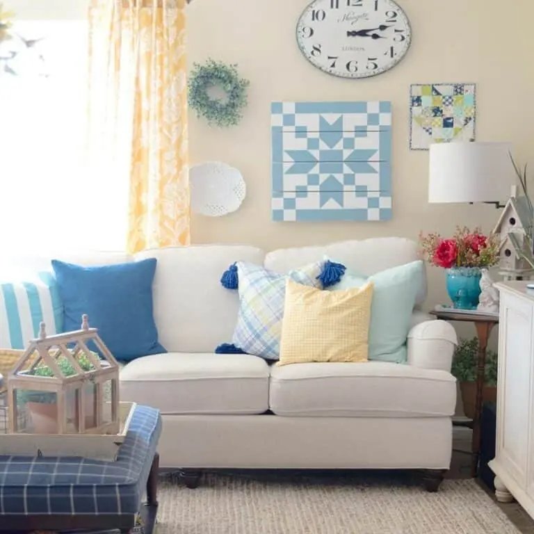 Yellow Blue Gray Room