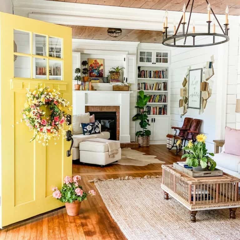 Yellow Craftsman Door