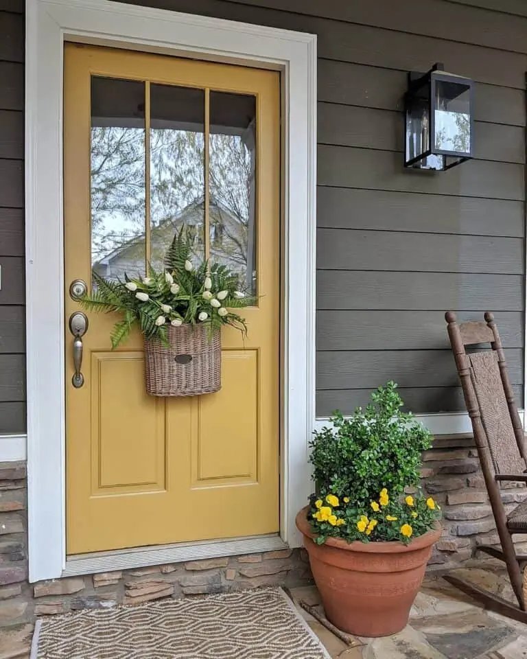 Yellow Door Flower Basket
