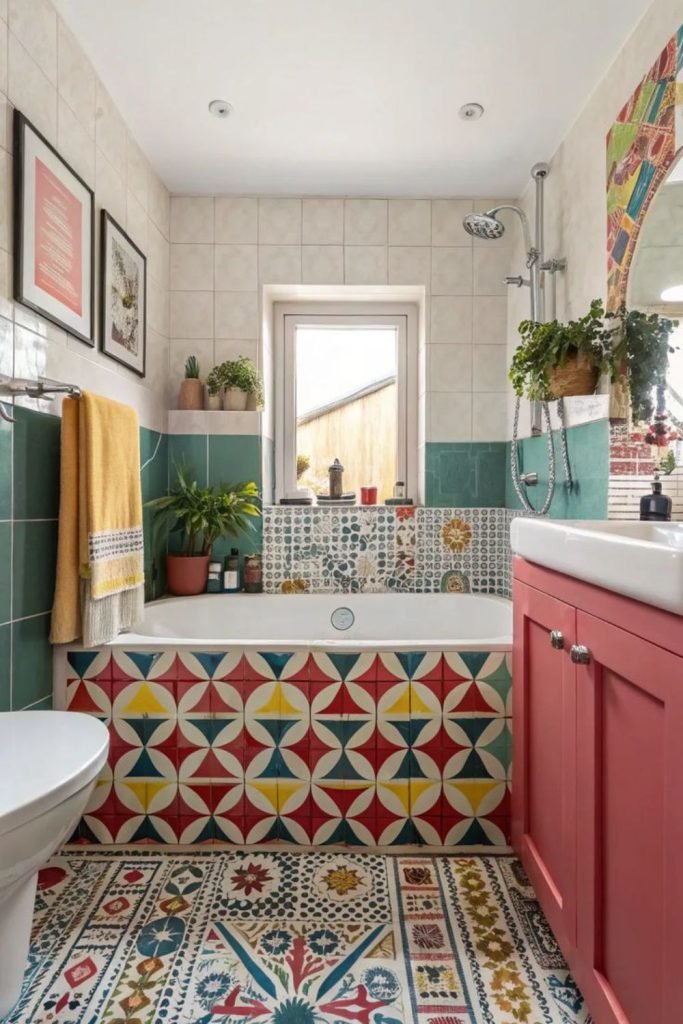 Yellow Tile Bathroom